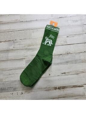Tullamore Dew Irish Whiskey Socks 1 Pair New Advertising Merch Green w/ Dog Logo